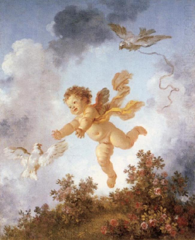 Pursuing a dove, Jean-Honore Fragonard